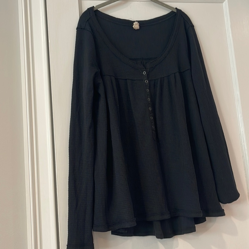 Waffle knit tunic